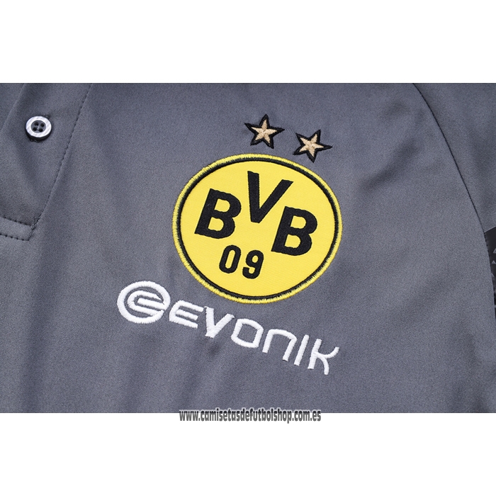 Camiseta Polo del Borussia Dortmund 23-24 Gris